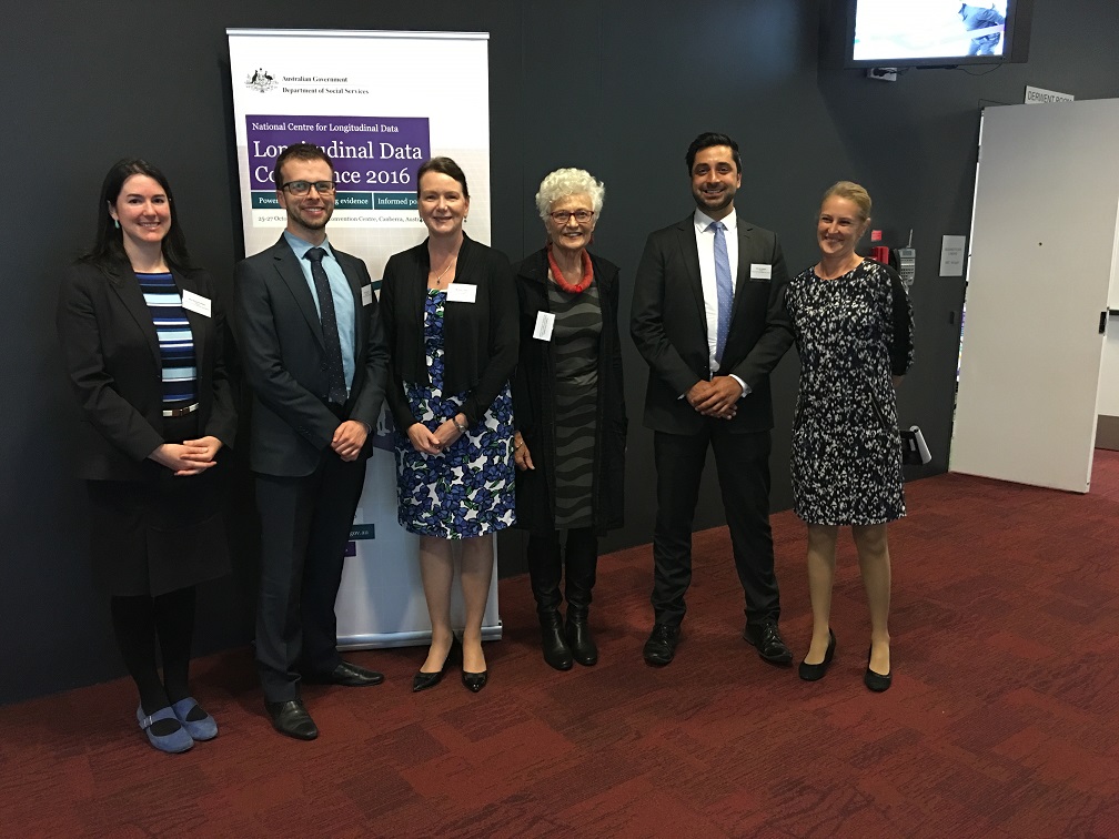 professor fiona stanley with members of the department of the prime minister and cabinet